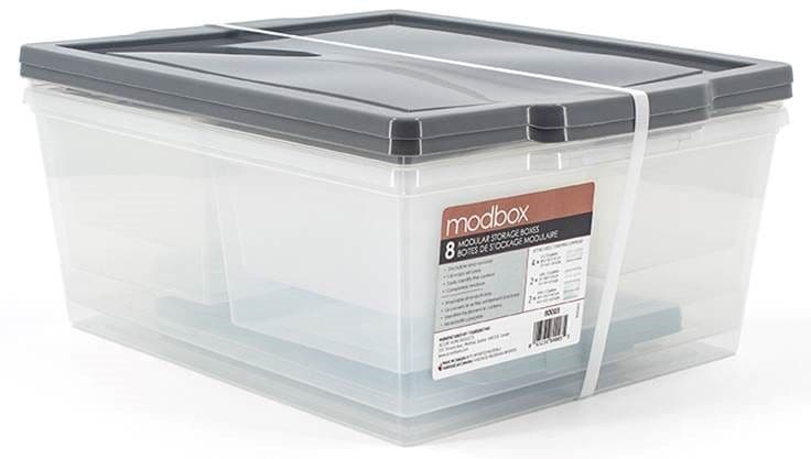 Tuff Store Modbox Modular Storage Bin with Lid, 8-pk