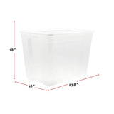 type A Clear Tote, 72-L, 2-pk