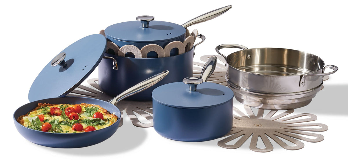 Vida by PADERNO Non-Stick Cookset, Blue, 8-pc