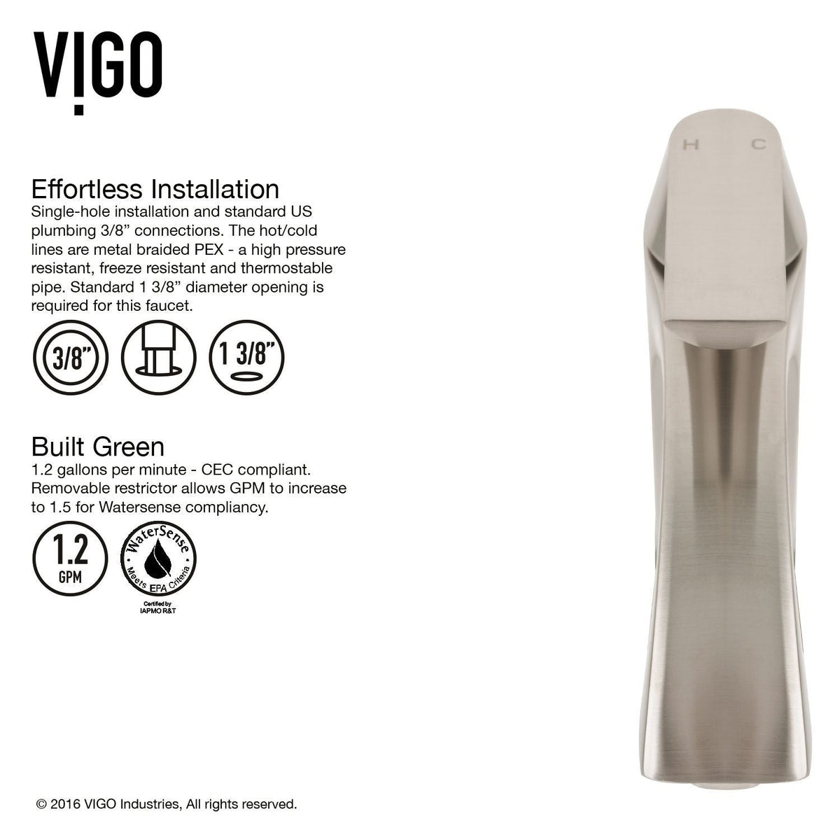 VIGO Marigold MatteStone White Bathroom Sink/Basin Set with Linus Faucet and Rectangular Composite Vessel