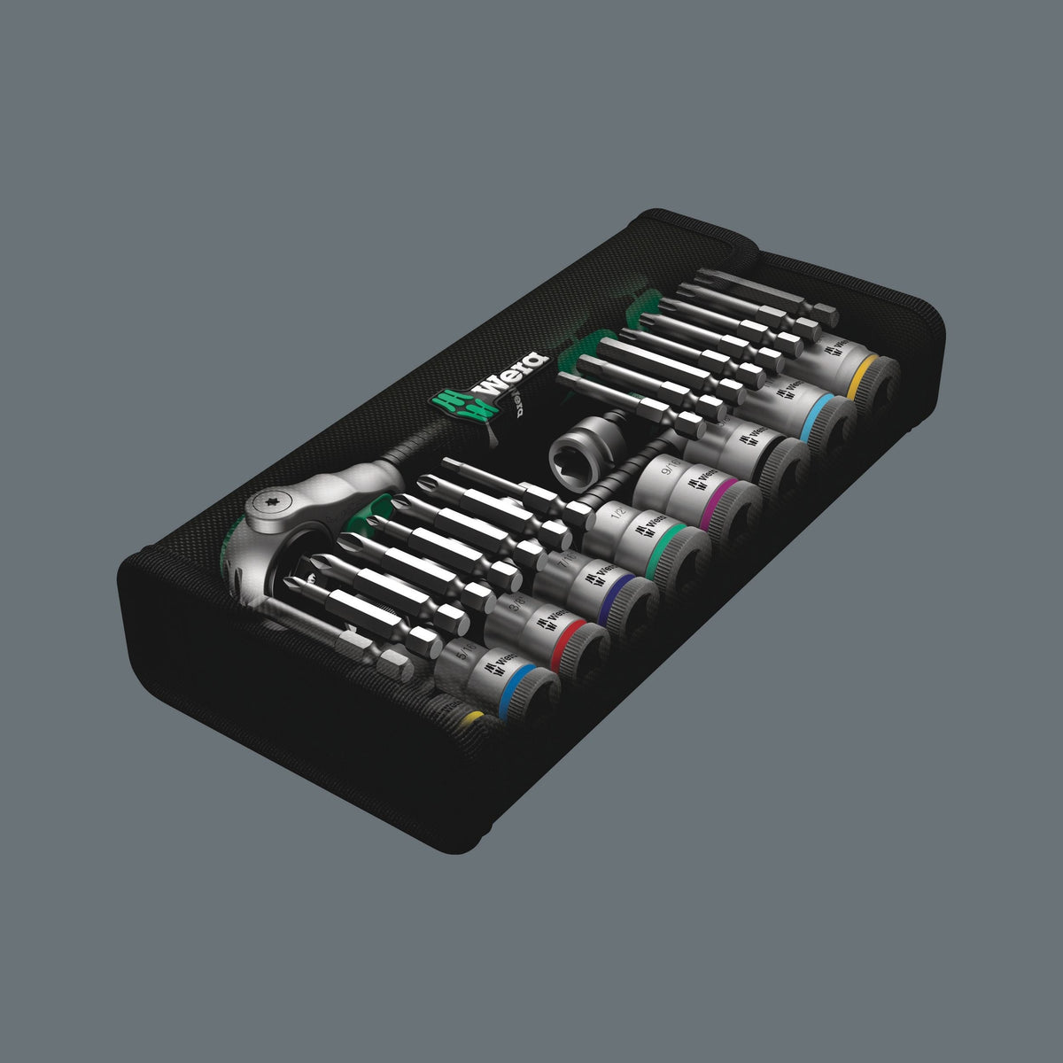 Wera 3/8-in Drive Socket Set, SAE, 29-pc