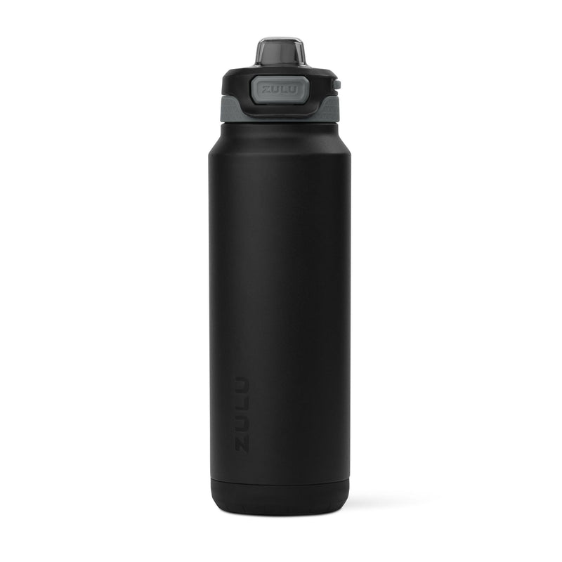 Zulu Powerfill Pro Vacuum Insulated Stainless Steel Bottle, 32-oz, Black, with Quick Fill Lid